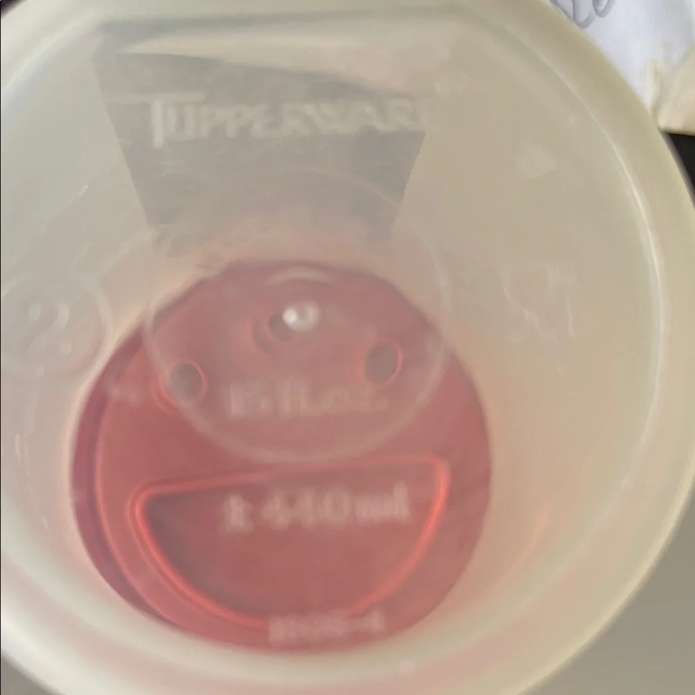 Tupperware Translucent and Red Parmesan Shaker & Spices